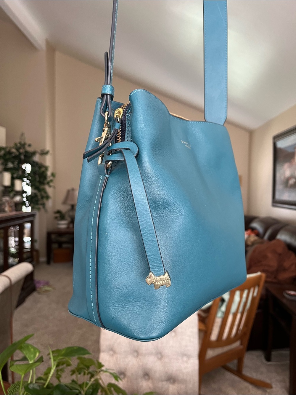 RADLEY / Teal (Blue-Green) Leather Shoulder Bag